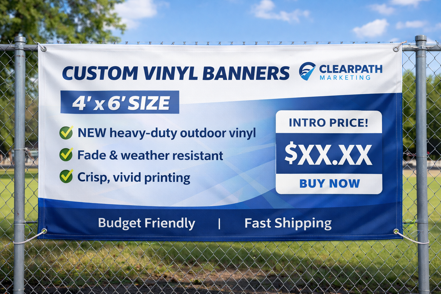 Vinyl Outdoor Banners  (4FT X 6FT )
